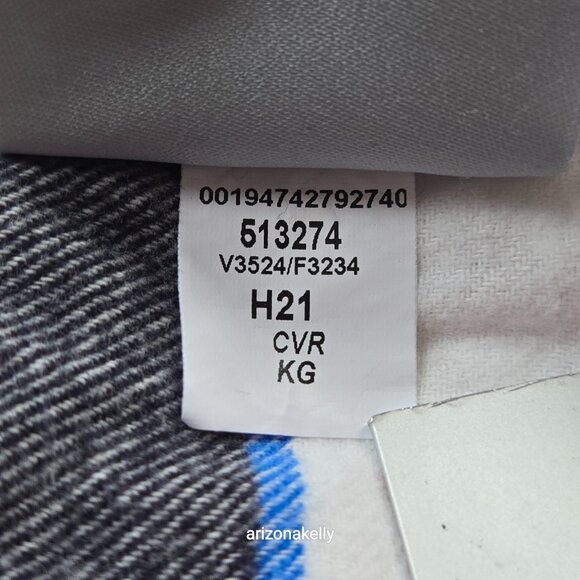 Lands' End 5 oz Flannel Duvet Cover Plaid KING - Picture 3 of 11